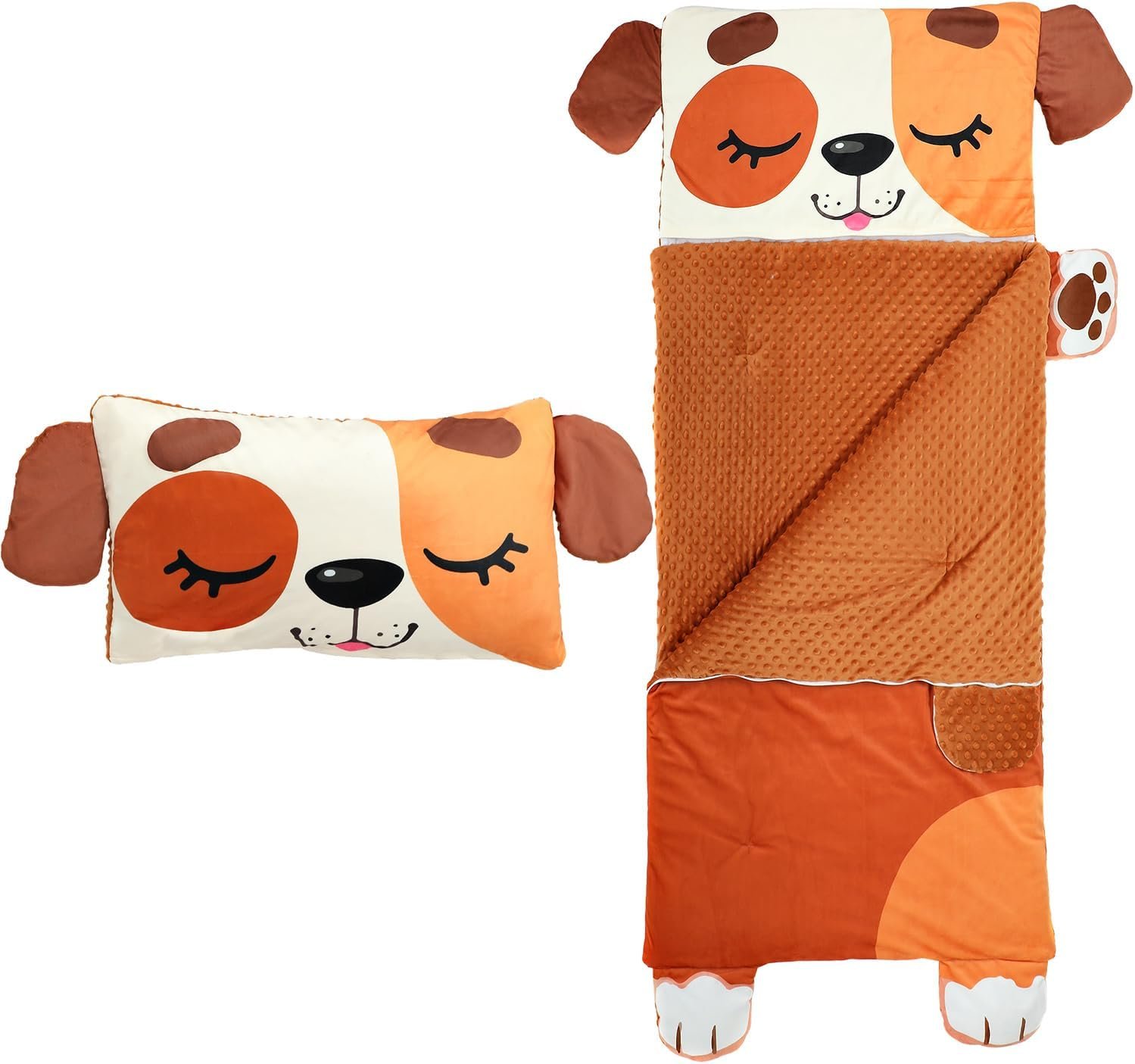 Kid Sleeping Bag-Thick Large Cut Sleeping Bag 61.8"×28.3" for Kindergarten -Removable Flannel School Mat for Boys and Girls Super Soft, Warm, Cozy